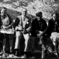 Sitting on the pier at Brough Harbour.