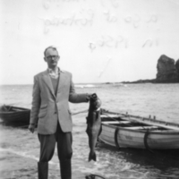 Fishing from Brough Harbour - 1956.