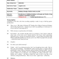 Angela Lewis - transcription on interview by Sharon Pottinger
