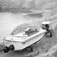 Pentland Atom on the track down to Brough Harbour.